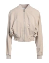 Gaelle Paris Gaëlle Paris Woman Jacket Beige Size 4 Polyester, Viscose, Elastane In Beige