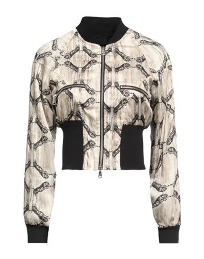 Gaelle Paris Gaëlle Paris Woman Jacket Beige Size 6 Polyester, Cotton, Elastane