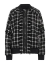 Gaelle Paris Gaëlle Paris Woman Jacket Black Size 8 Acrylic, Polyester, Viscose, Cotton, Metallic Fiber In Black