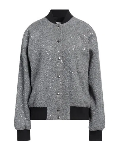 Gaelle Paris Gaëlle Paris Woman Jacket Grey Size 4 Polyester