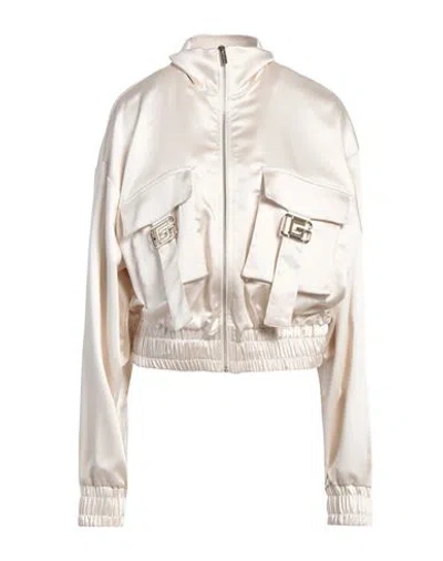 Gaelle Paris Gaëlle Paris Woman Jacket Off White Size 3 Polyester, Elastane