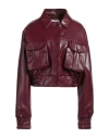 Shop Gaelle Paris Gaëlle Paris Woman Jacket Plum Size 4 Polyester In Purple