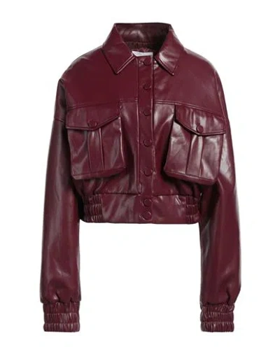 Gaelle Paris Gaëlle Paris Woman Jacket Plum Size 4 Polyester In Red