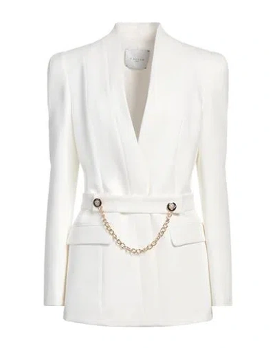 Gaelle Paris Gaëlle Paris Woman Jacket White Size 12 Rayon, Polyamide, Elastane