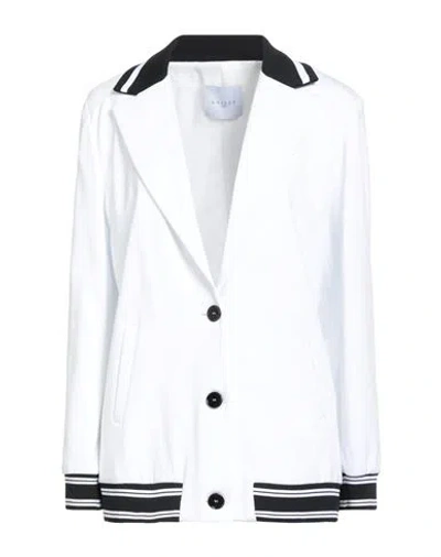 Gaelle Paris Gaëlle Paris Woman Jacket White Size 8 Viscose, Polyamide, Elastane In Multi