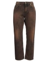 Gaelle Paris Gaëlle Paris Woman Jeans Brown Size 27 Cotton In Brown