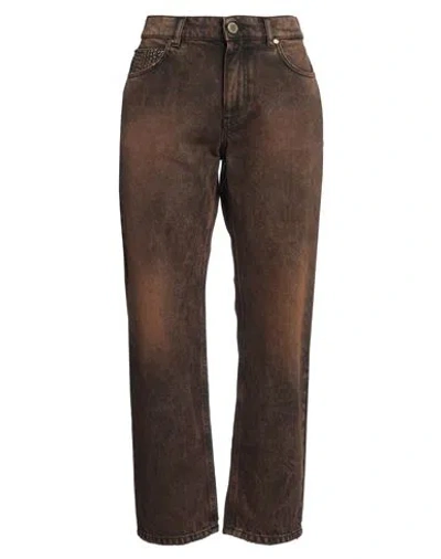 Gaelle Paris Gaëlle Paris Woman Jeans Brown Size 27 Cotton