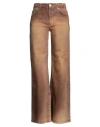 Gaelle Paris Gaëlle Paris Woman Jeans Brown Size 27 Cotton, Elastomultiester In Brown