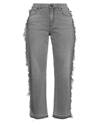 Gaelle Paris Gaëlle Paris Woman Jeans Grey Size 27 Cotton In Gray