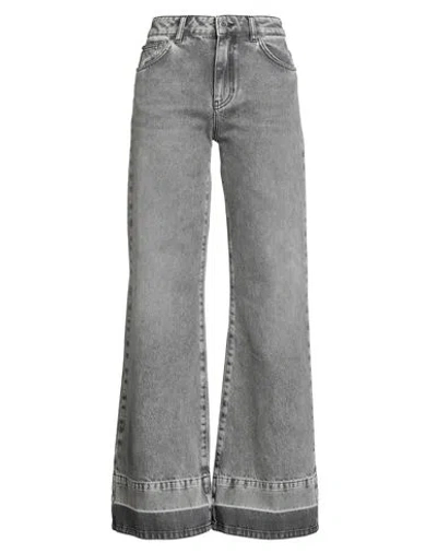 Gaelle Paris Gaëlle Paris Woman Jeans Grey Size 27 Cotton In Gray