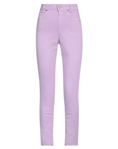 Gaelle Paris Gaëlle Paris Woman Jeans Mauve Size 29 Cotton, Elastomultiester, Elastane In Purple