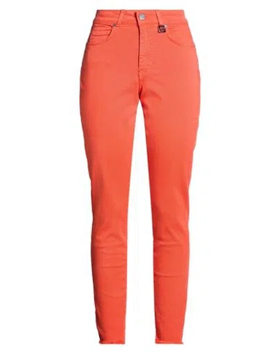 Gaelle Paris Gaëlle Paris Woman Jeans Orange Size 29 Cotton, Elastane