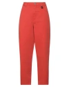Gaelle Paris Gaëlle Paris Woman Jeans Tomato Red Size 28 Cotton