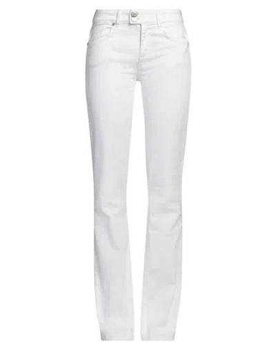 Gaelle Paris Gaëlle Paris Woman Jeans White Size 27 Cotton, Elastane