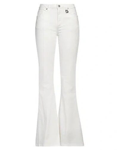 Gaelle Paris Gaëlle Paris Woman Jeans White Size 27 Cotton, Elastane
