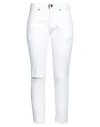 Gaelle Paris Gaëlle Paris Woman Jeans White Size 34 Cotton, Elastomultiester, Elastane In White