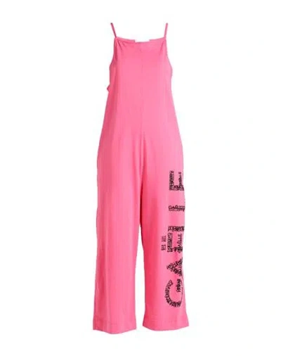 Gaelle Paris Gaëlle Paris Woman Jumpsuit Fuchsia Size 3 Cotton In Pink