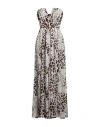 Gaelle Paris Gaëlle Paris Woman Maxi Dress Beige Size 8 Polyester In Beige