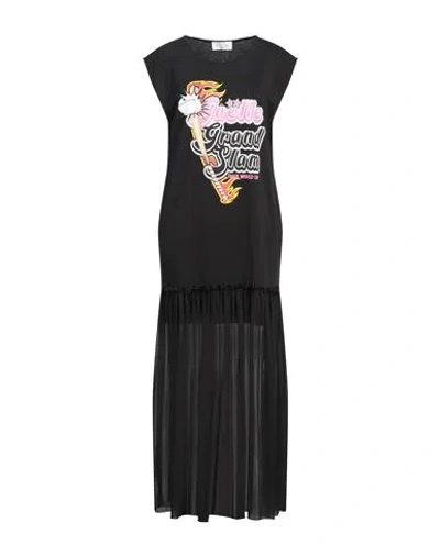Gaelle Paris Gaëlle Paris Woman Maxi Dress Black Size 1 Cotton, Polyester