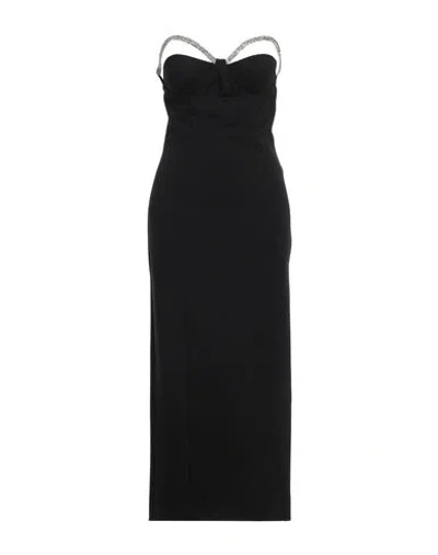 Gaelle Paris Gaëlle Paris Woman Maxi Dress Black Size 10 Rayon, Polyamide, Elastane