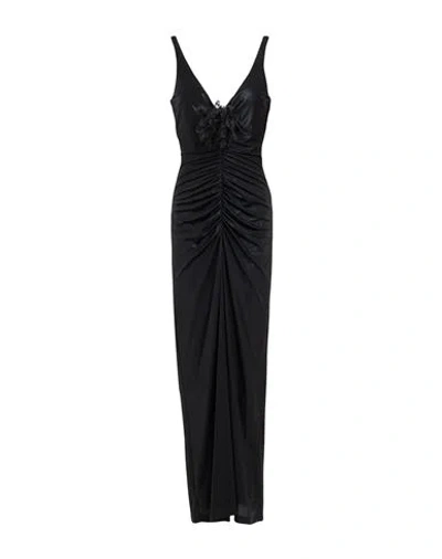 Gaelle Paris Gaëlle Paris Woman Maxi Dress Black Size 12 Polyester, Elastane