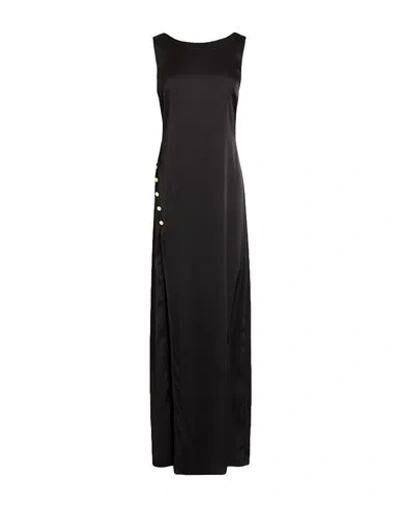 Gaelle Paris Gaëlle Paris Woman Maxi Dress Black Size 2 Polyester, Elastane