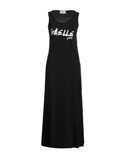 Gaelle Paris Gaëlle Paris Woman Maxi Dress Black Size 3 Cotton In Black