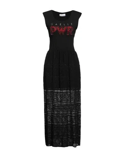 Gaelle Paris Gaëlle Paris Woman Maxi Dress Black Size 4 Polyester, Polyurethane