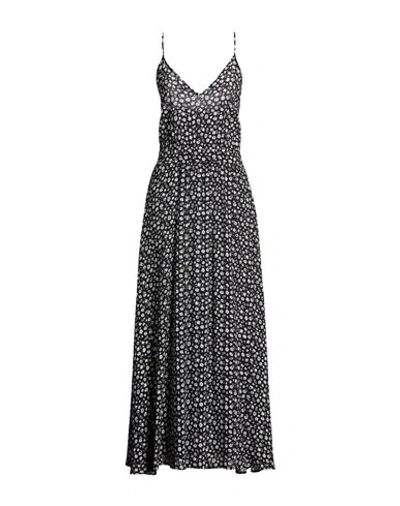 Gaelle Paris Gaëlle Paris Woman Maxi Dress Black Size 4 Viscose In Gray