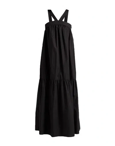 Gaelle Paris Gaëlle Paris Woman Maxi Dress Black Size 8 Cotton
