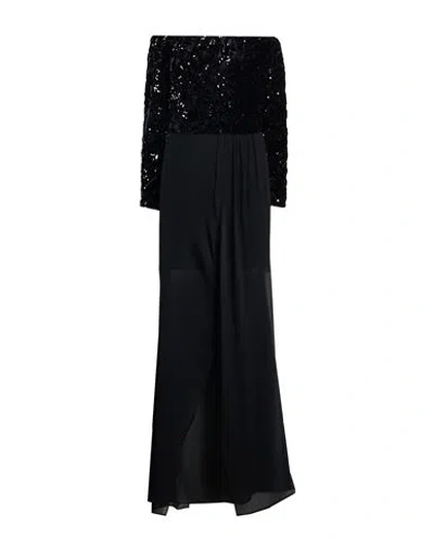 Gaelle Paris Gaëlle Paris Woman Maxi Dress Black Size 8 Polyester, Elastane