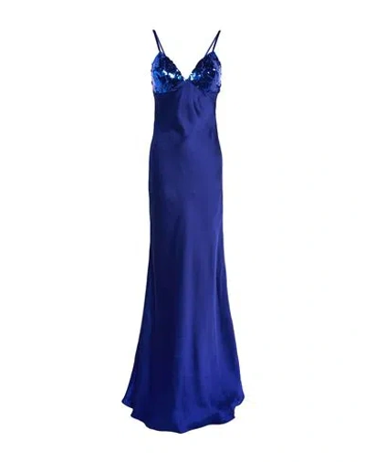 Gaelle Paris Gaëlle Paris Woman Maxi Dress Bright Blue Size 4 Polyester