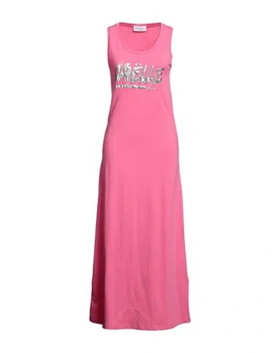 Gaelle Paris Gaëlle Paris Woman Maxi Dress Fuchsia Size 2 Cotton In Pink