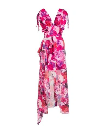 Gaelle Paris Gaëlle Paris Woman Maxi Dress Fuchsia Size 8 Polyester In Pink