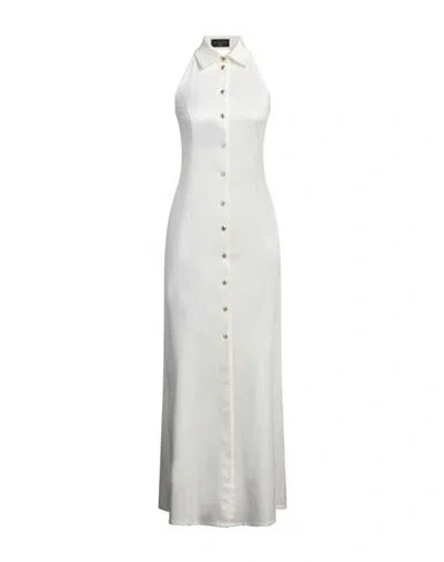 Gaelle Paris Gaëlle Paris Woman Maxi Dress Ivory Size 4 Cotton, Viscose, Elastane In White
