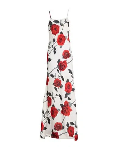 Gaelle Paris Gaëlle Paris Woman Maxi Dress Ivory Size 8 Polyester, Recycled Polyester In White