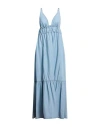Gaelle Paris Gaëlle Paris Woman Maxi Dress Light Blue Size 10 Lyocell In Blue