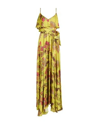 Gaelle Paris Gaëlle Paris Woman Maxi Dress Lime Green Size 10 Polyester In Yellow