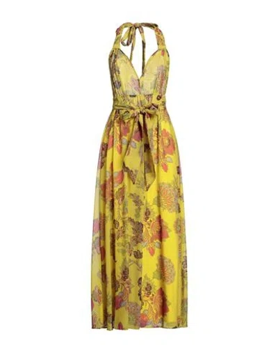Gaelle Paris Gaëlle Paris Woman Maxi Dress Lime Green Size 8 Polyester
