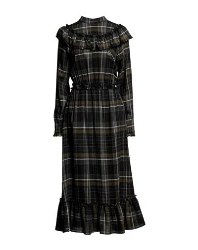 Gaelle Paris Gaëlle Paris Woman Maxi Dress Military Green Size 2 Cotton, Viscose, Polyester, Wool