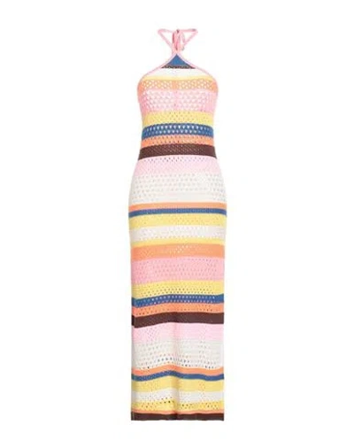 Gaelle Paris Gaëlle Paris Woman Maxi Dress Pink Size 1 Acrylic, Cotton