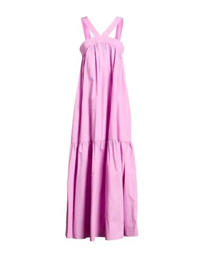 Gaelle Paris Gaëlle Paris Woman Maxi Dress Pink Size 6 Cotton