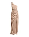Gaelle Paris Gaëlle Paris Woman Maxi Dress Sand Size 10 Polyester, Elastane In Gold