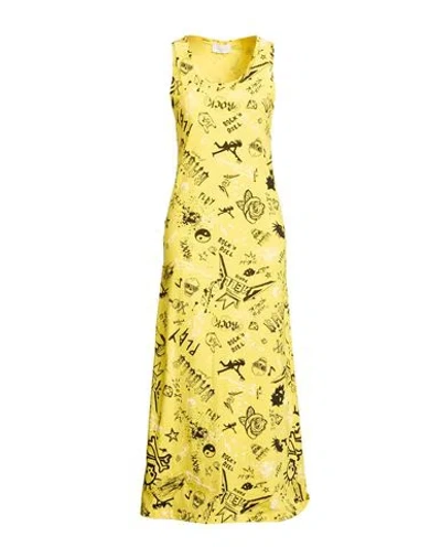 Gaelle Paris Gaëlle Paris Woman Maxi Dress Yellow Size 1 Cotton