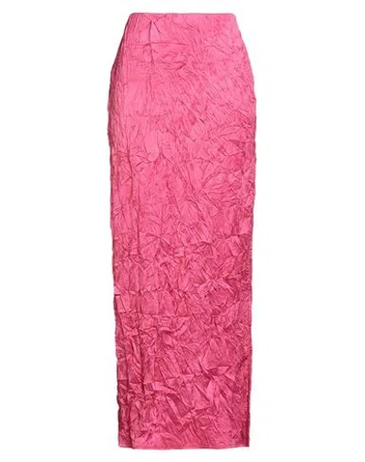 Gaelle Paris Gaëlle Paris Woman Maxi Skirt Fuchsia Size 4 Polyester In Pink