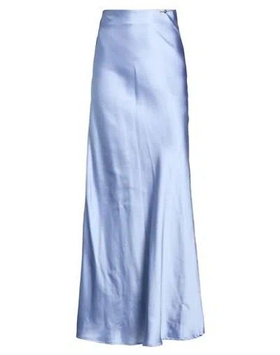 Gaelle Paris Gaëlle Paris Woman Maxi Skirt Light Blue Size 8 Polyester