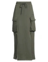 Gaelle Paris Gaëlle Paris Woman Maxi Skirt Military Green Size 1 Cotton