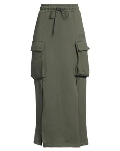 Gaelle Paris Gaëlle Paris Woman Maxi Skirt Military Green Size 1 Cotton