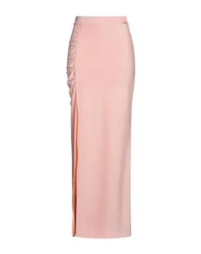 Gaelle Paris Gaëlle Paris Woman Maxi Skirt Pink Size 8 Polyamide, Polyester, Elastane In Animal Print