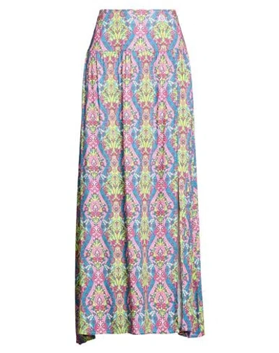 Gaelle Paris Gaëlle Paris Woman Maxi Skirt Pink Size 8 Viscose In Multi